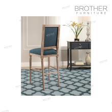High quality antique furniture wooden high back bar stool high chair